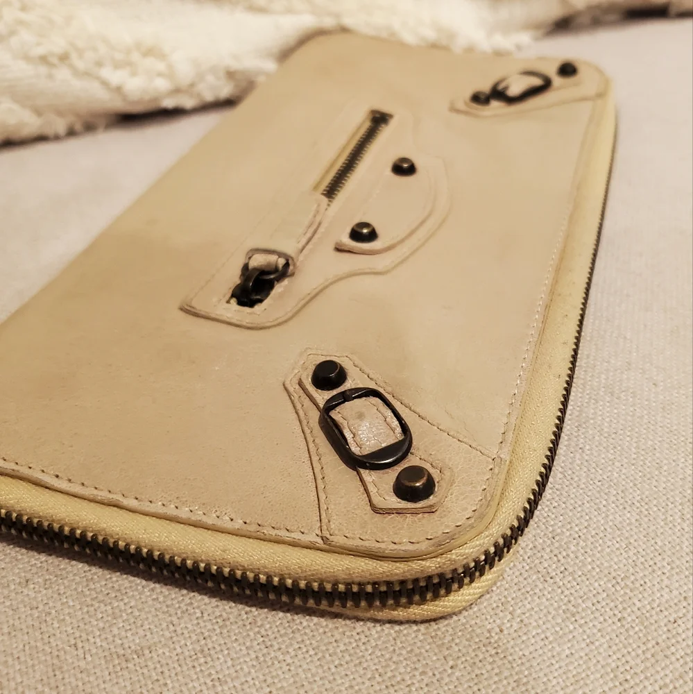 Balenciaga Long Tan Leather Wallet - Picture 13 of 15